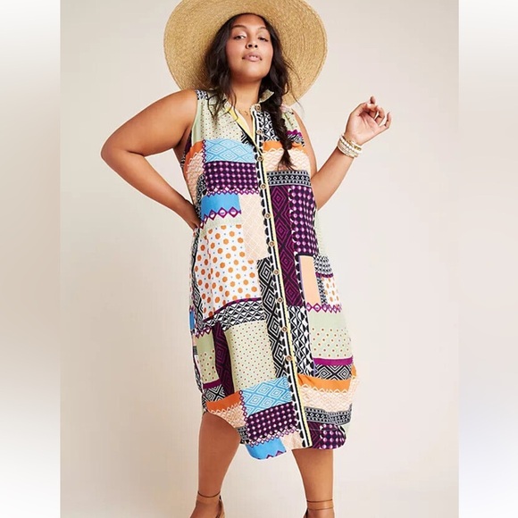 Anthropologie Everyway Shirt Dress Sleeveless size 2 - Picture 1 of 15